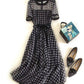 Retro black dress summer dress  1293