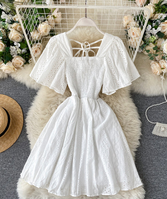 Robe courte simple en ligne A pour fille 1036