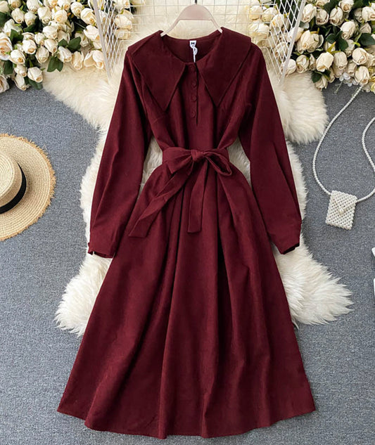 Cute A line long sleeve dress trench dress  1023