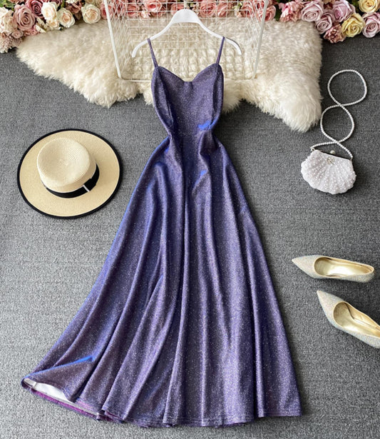 Shiny A line dress fashion dress  825