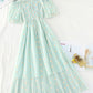 Cute A line daisy flower dress girl summer dress  1134