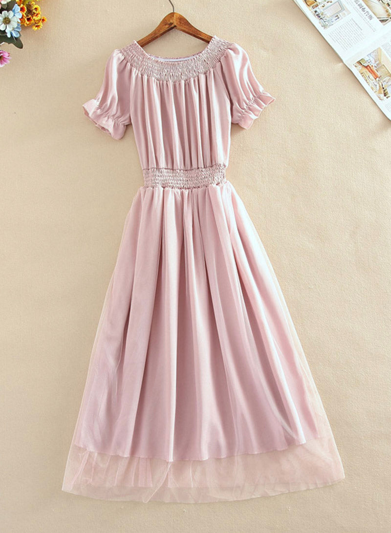Eine Linie Chiffon Sommerkleid Mode Mädchenkleid 1110