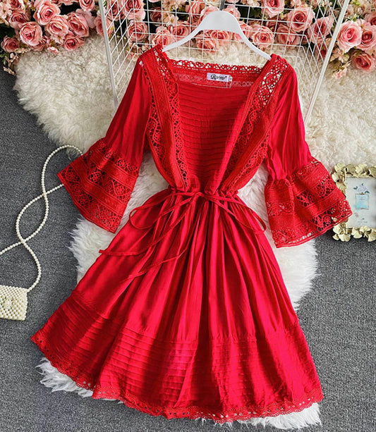 Cute A line short dress fashion dress  844