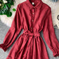Cute A line long sleeve dress autumn clothing  1068