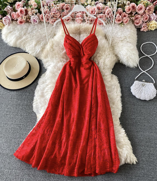 Robe tendance dos nu en dentelle mignonne 762