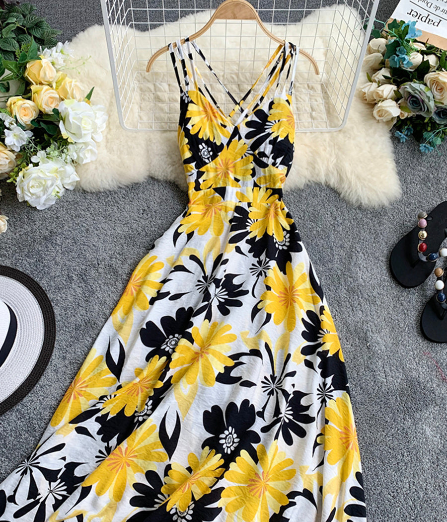 Cute summer dress floral dress  1294
