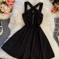 Sexy A-Linie rückenfreies Kleid kurzes Kleid 894