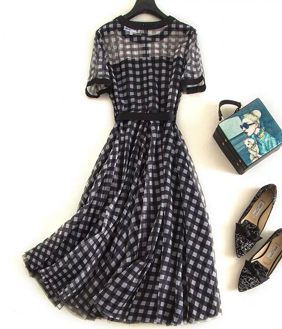 Retro black dress summer dress  1293