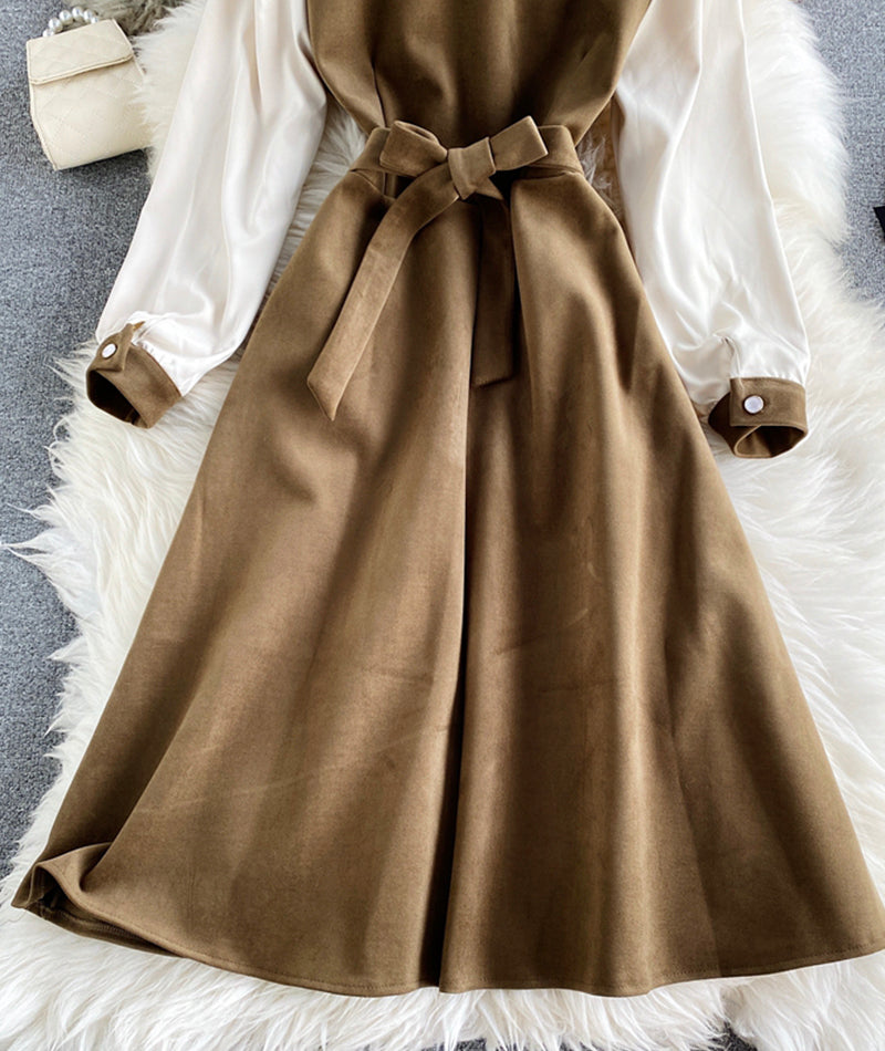 Süßes langärmliges Kleid Mode Mädchenkleid 980