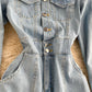 Stilvolles, rückenfreies Jeanskleid mit langen Ärmeln 1019