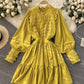 Cute A line long sleeve dress fashion dress  736