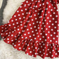 Cute polka dot dress A line off shoulder dress  712