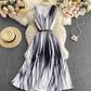 Stylish v neck A line dress fashion dress  704