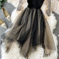 Black A line long sleeve dress fashion dress  731