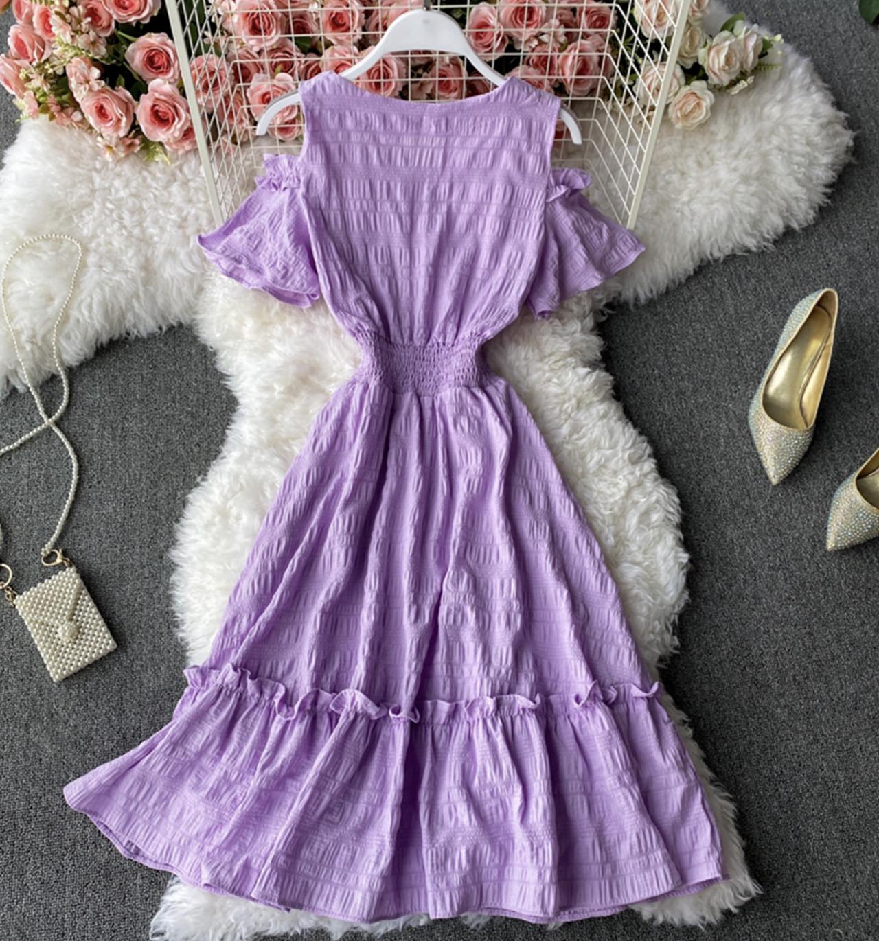 Süßes kurzes Kleid in A-Linie Modekleid 727