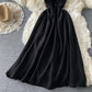 Kurzes Kleid mit V-Ausschnitt, modisches Kleid 728