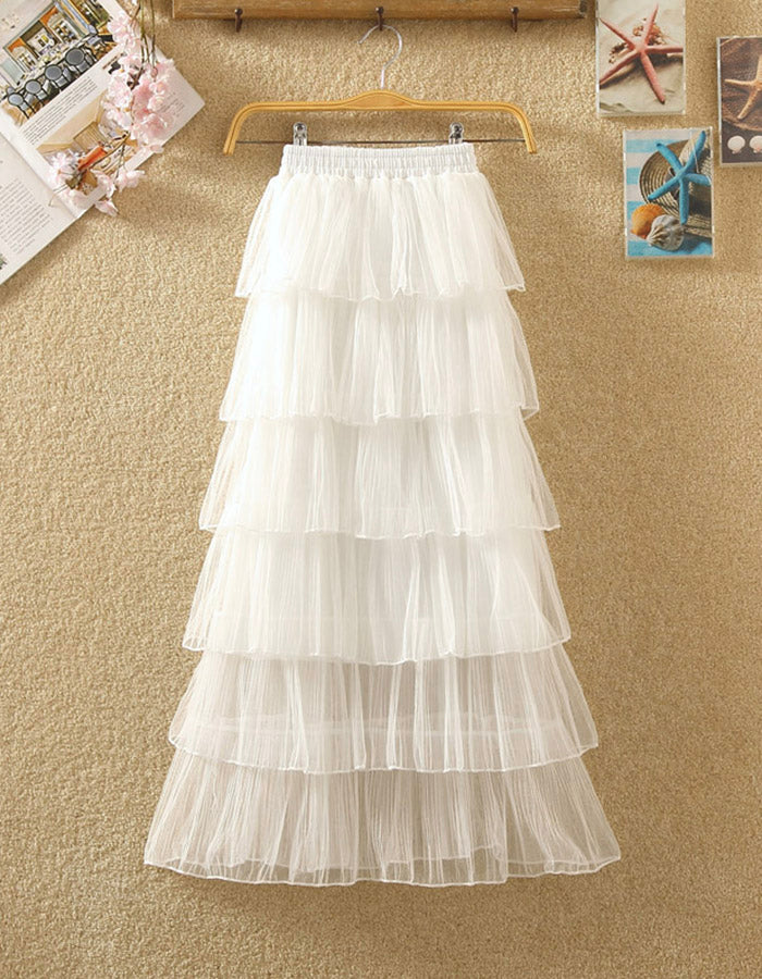Cute A line tulle skirt  3501