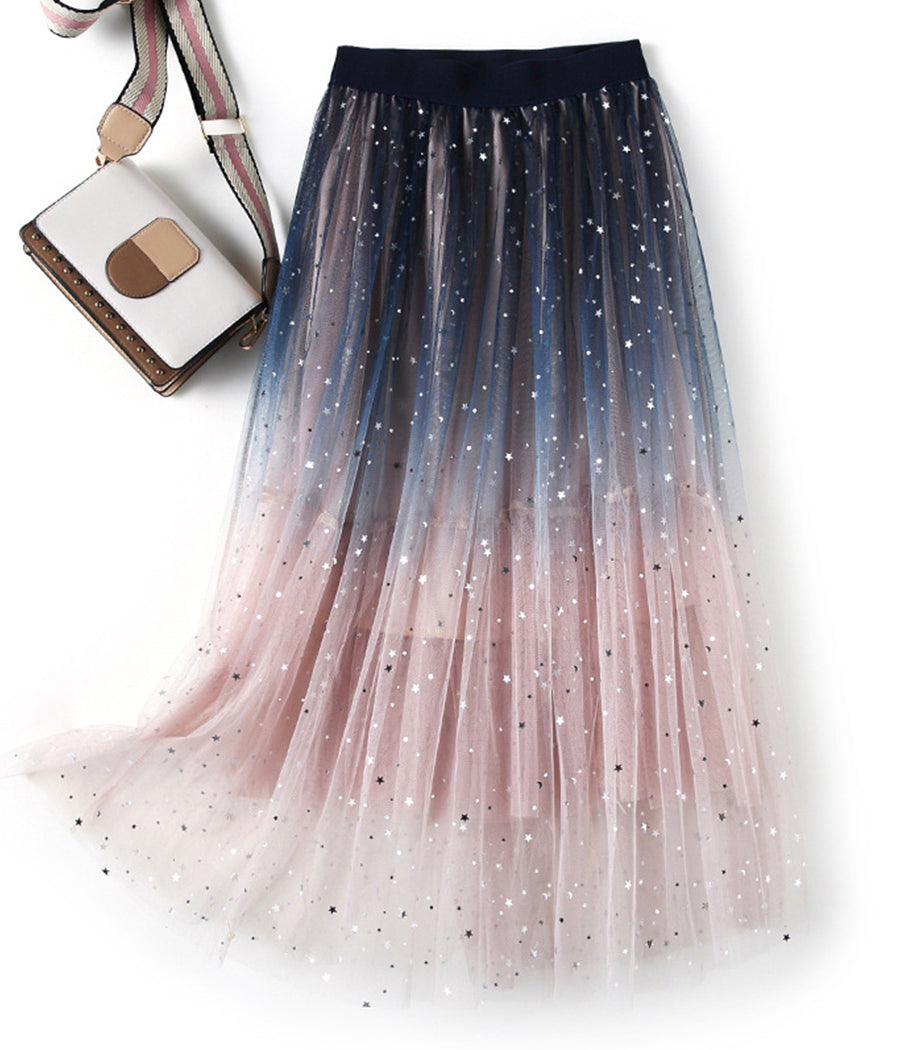 Cute sequins tulle skirt  3514