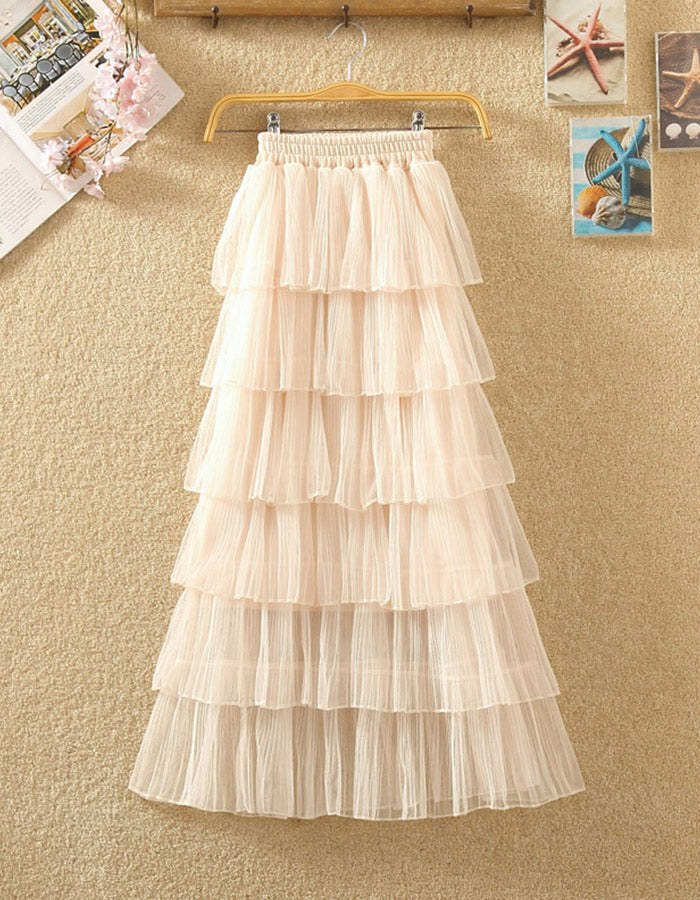 Cute A line tulle skirt  3501