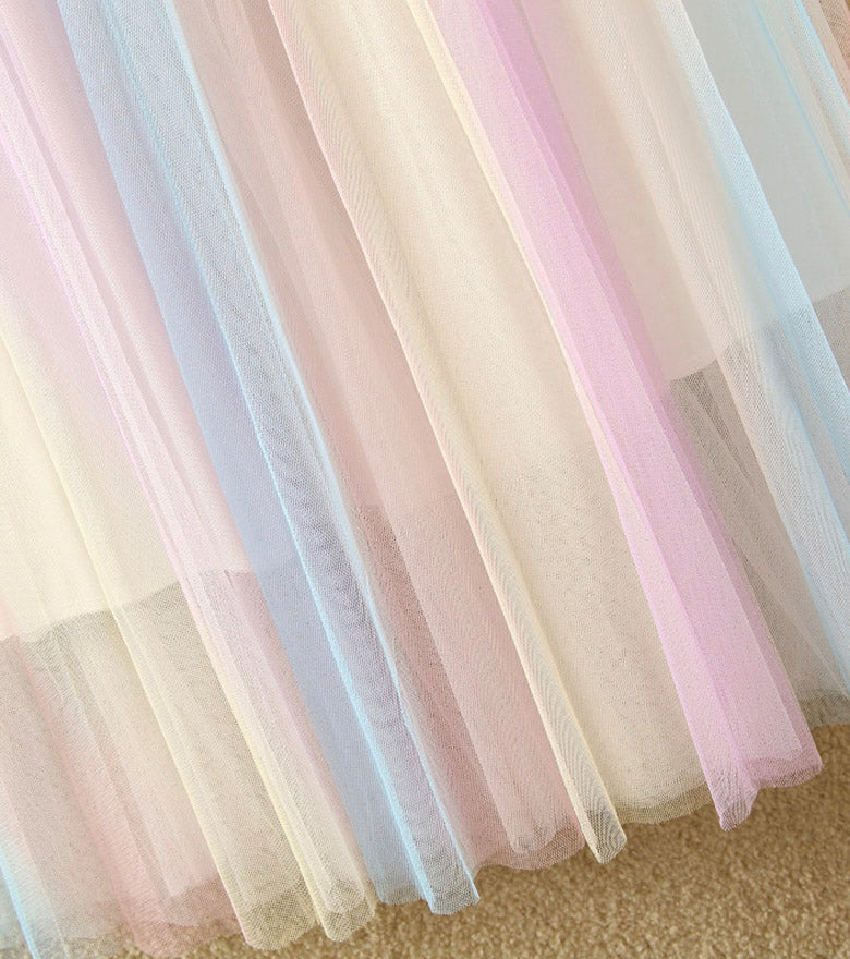 Jupe en tulle aux couleurs de l'arc-en-ciel 3502