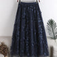 Cute A line tulle applique skirt  3451