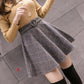 Fashionable woolen plaid short skirt  3479