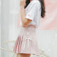 Cute side bow pleated skirt  3500