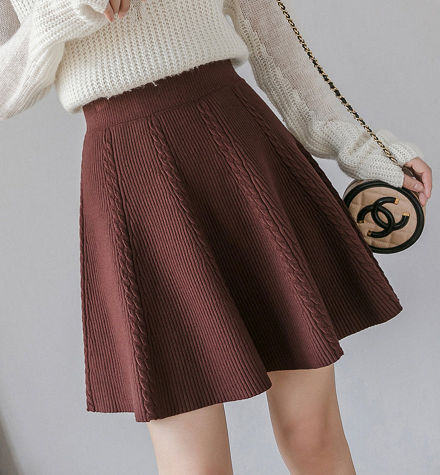 Cute knitted skirt short skirt  3476