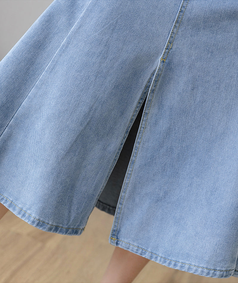 Jupe en jean simple coupe A 3485