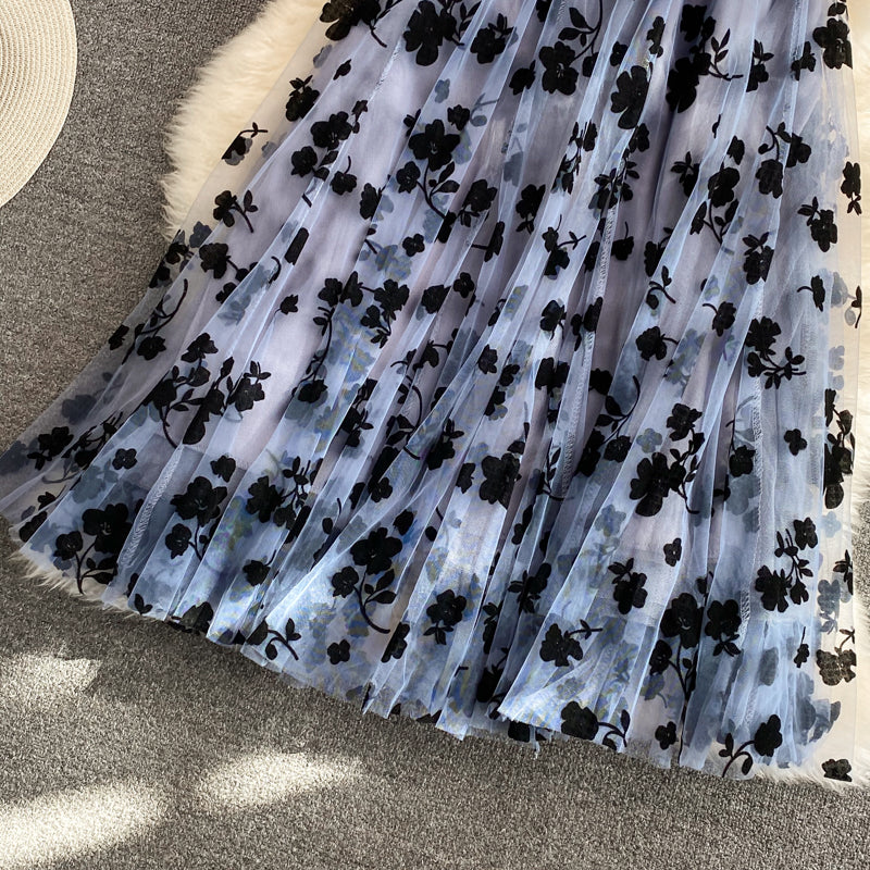 Jupe courte trapèze en tulle mignon 3446