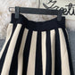 Jupe à rayures en ligne A, jupe tricotée de haute qualité 3511