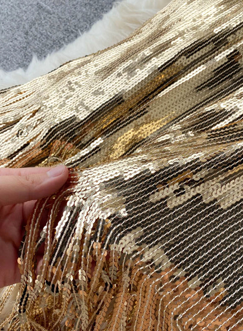 Robe portefeuille à paillettes brillantes 3490