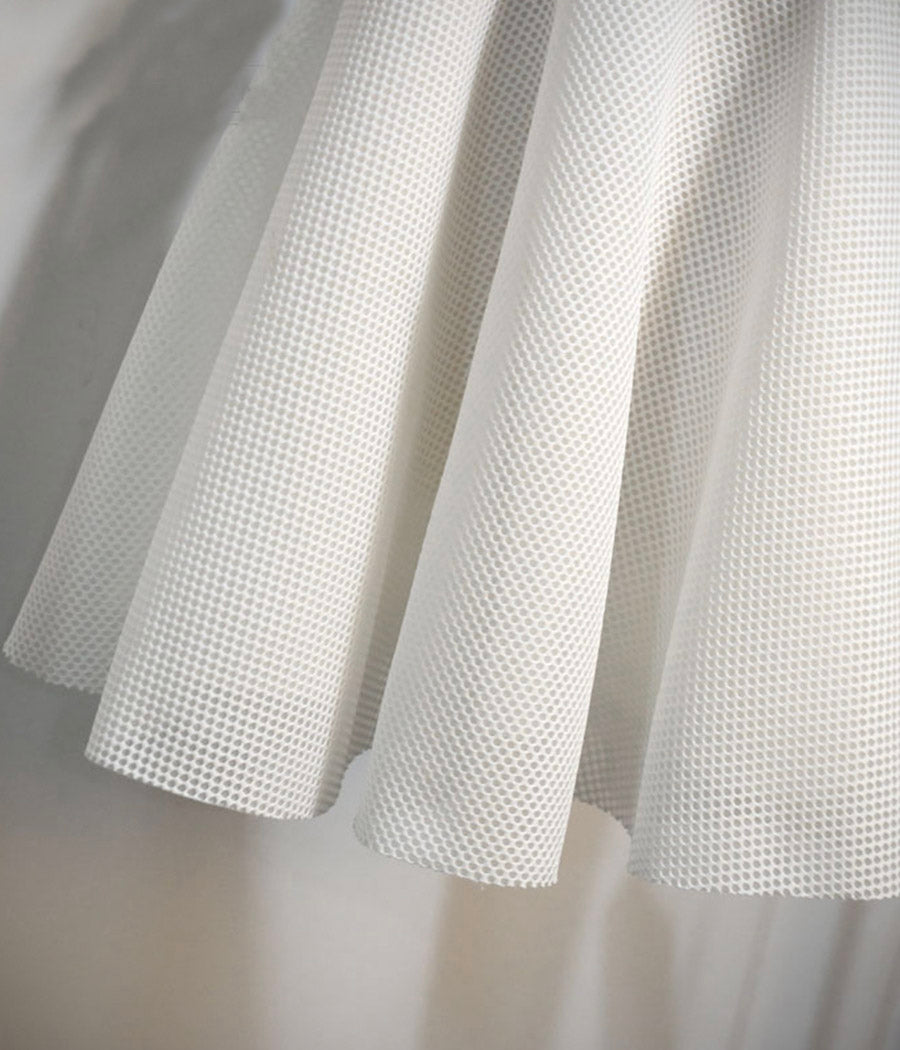 Jupe trapèze élégante blanche/noire 3505