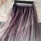 A line irregular tulle skirt gradient color skirt  3493