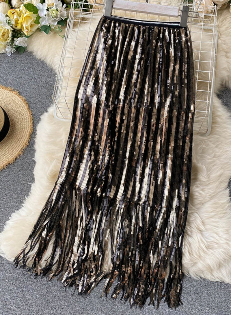 Robe portefeuille à paillettes brillantes 3490