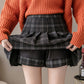 Cute A line plaid short skirt  3481