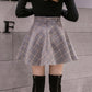Fashionable woolen plaid short skirt  3479