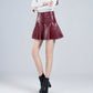 Stylish A line short skirt leather skirt  3466