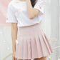 Cute side bow pleated skirt  3500