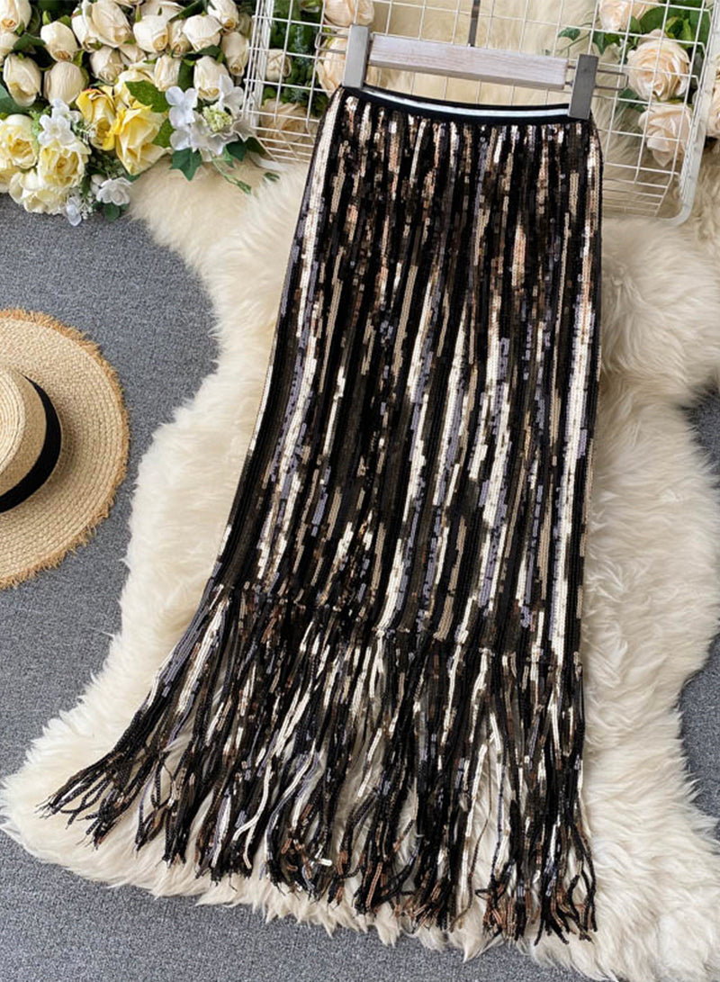 Robe portefeuille à paillettes brillantes 3490