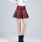 Stylish A line short skirt leather skirt  3466