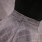 Fashionable woolen plaid short skirt  3479