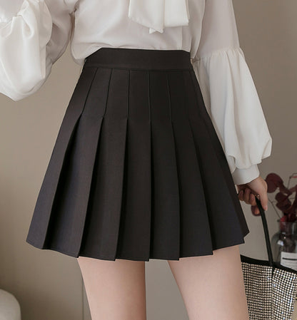 Lovely A line short pleated skirt  3467