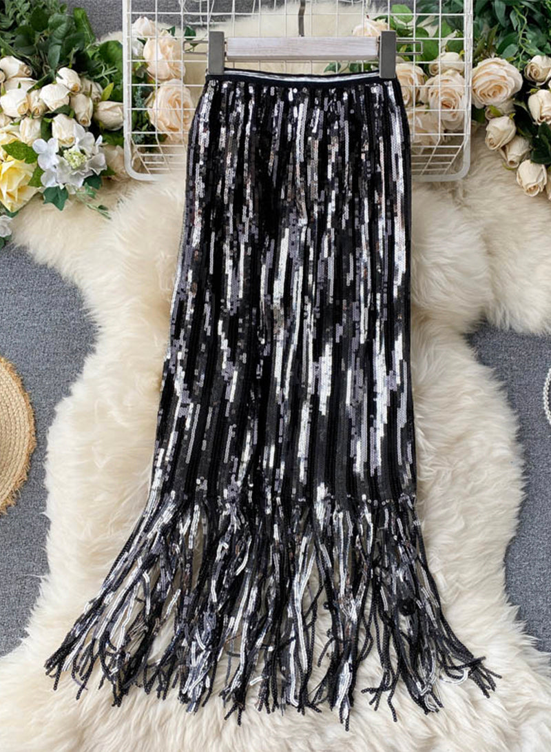 Shiny sequin wrapped hip dress  3490