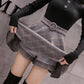 Fashionable woolen plaid short skirt  3479