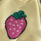 Lovely strawberry long sleeve sweater  052