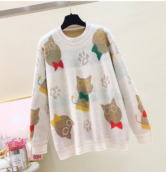 Lovely loose long sleeve sweater  049