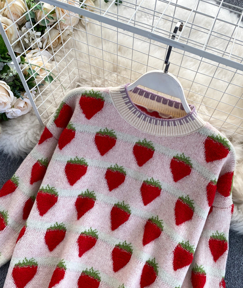 Sweet strawberry sweater  076