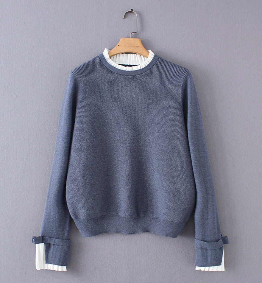 Sweater simple long sleeve sweater  065