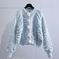 Lovely flowers long sleeve cardigan sweater  027